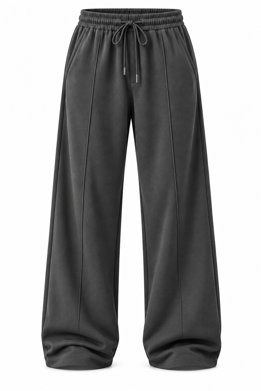 OFF-DUTY WIDE LEG TROUSER — GRAPHITE