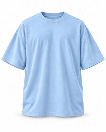 PLAIN OVERSIZED TEE — ICE BLUE