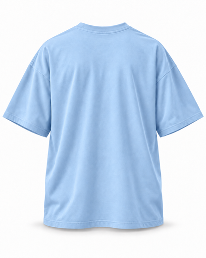 PLAIN OVERSIZED TEE — ICE BLUE