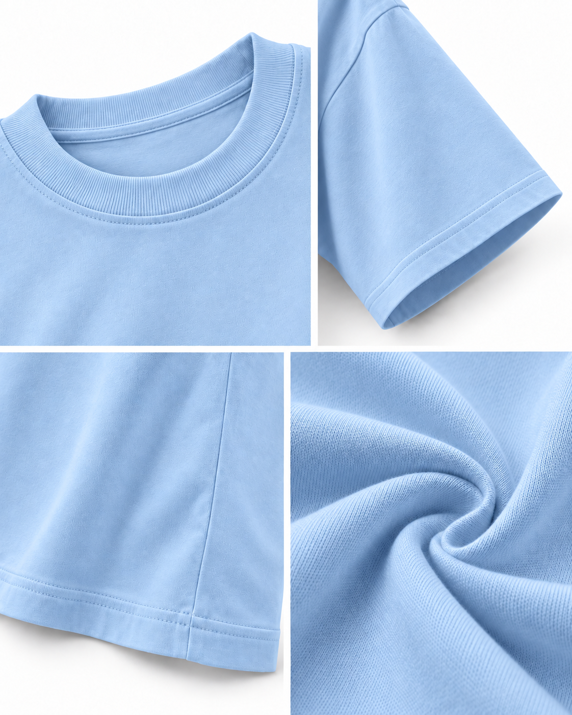 PLAIN OVERSIZED TEE — ICE BLUE