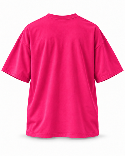 PLAIN OVERSIZED TEE — HOT PINK