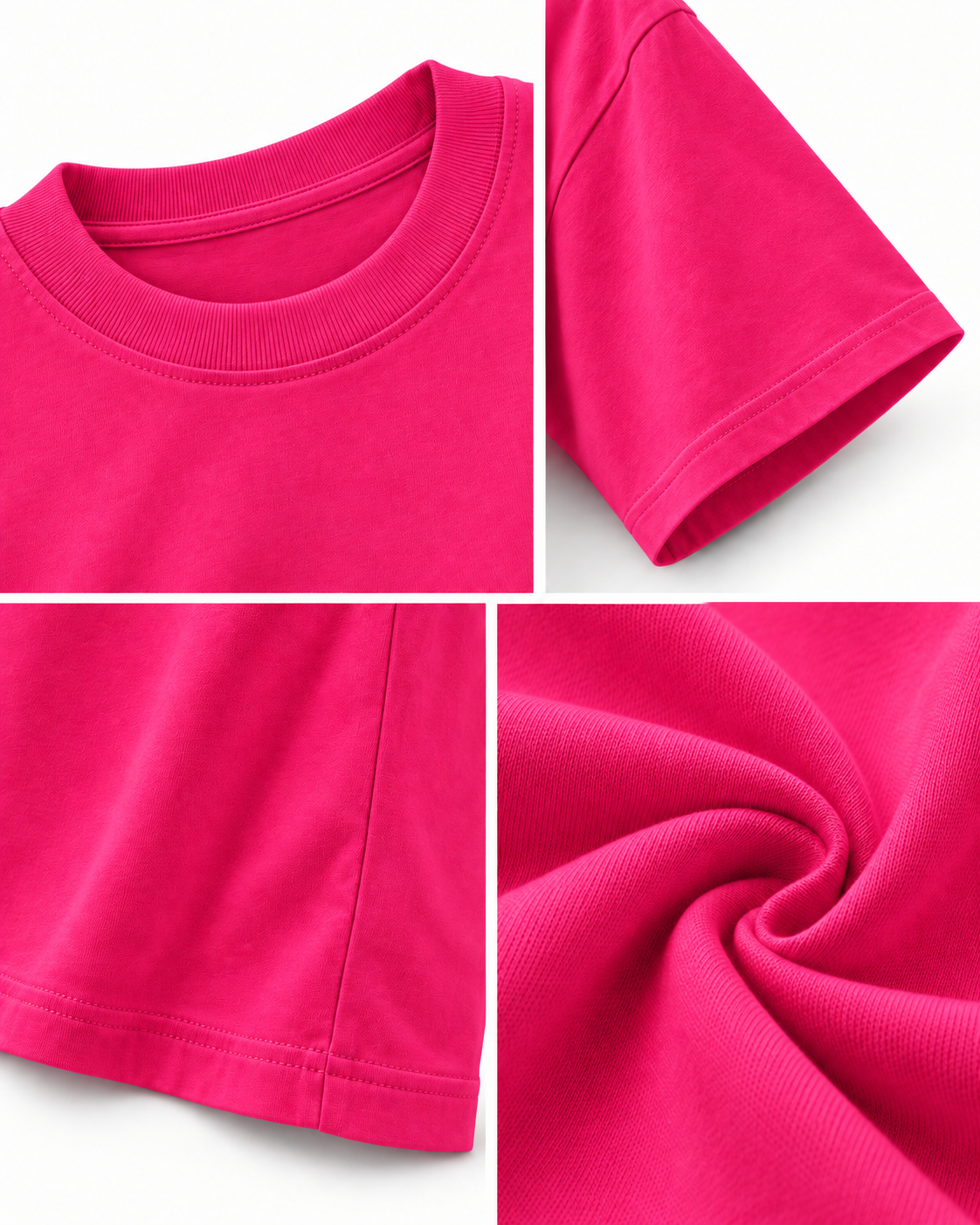 PLAIN OVERSIZED TEE — HOT PINK