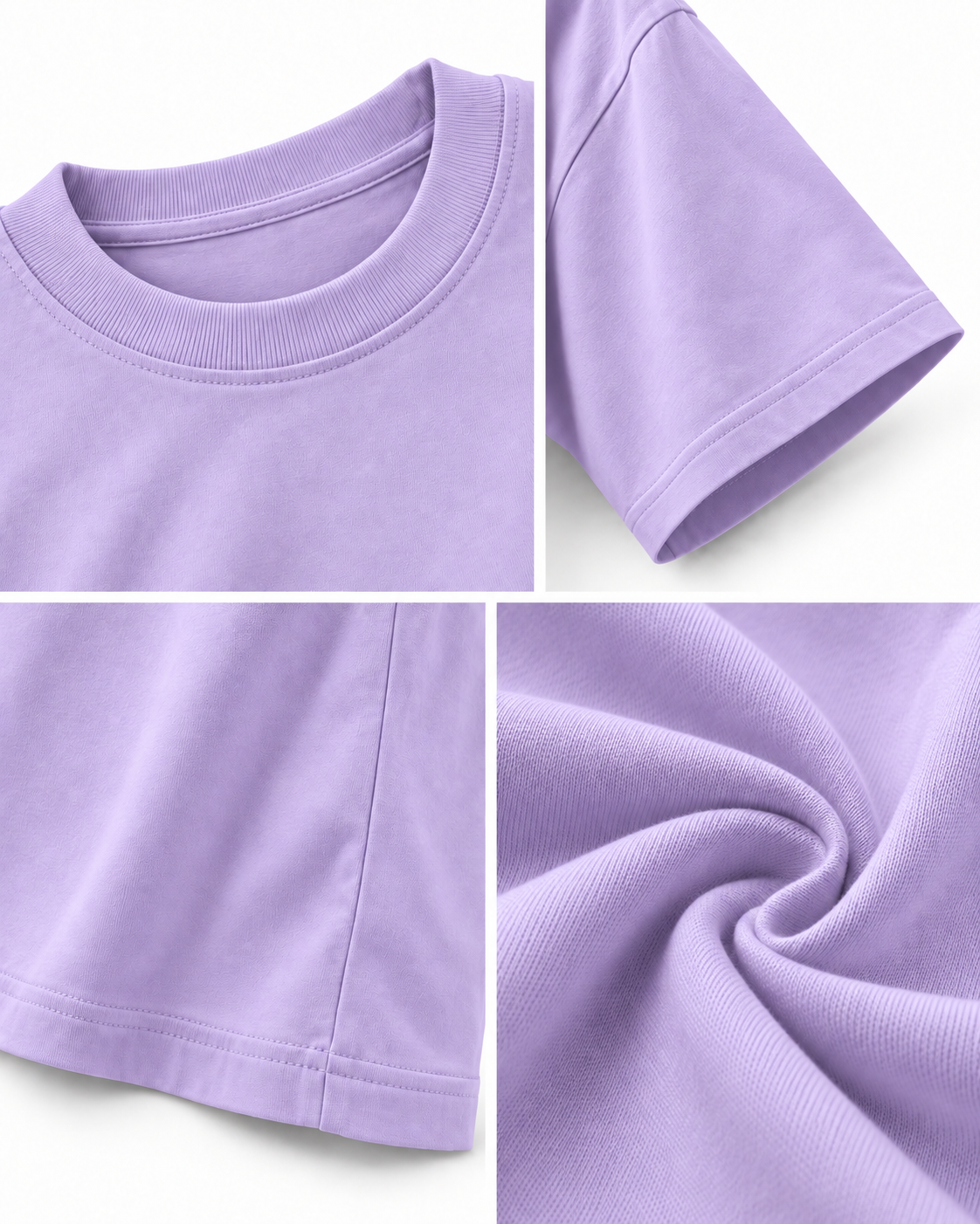 PLAIN OVERSIZED TEE — LILAC