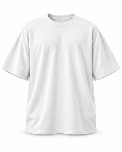 PLAIN OVERSIZED TEE — WHITE