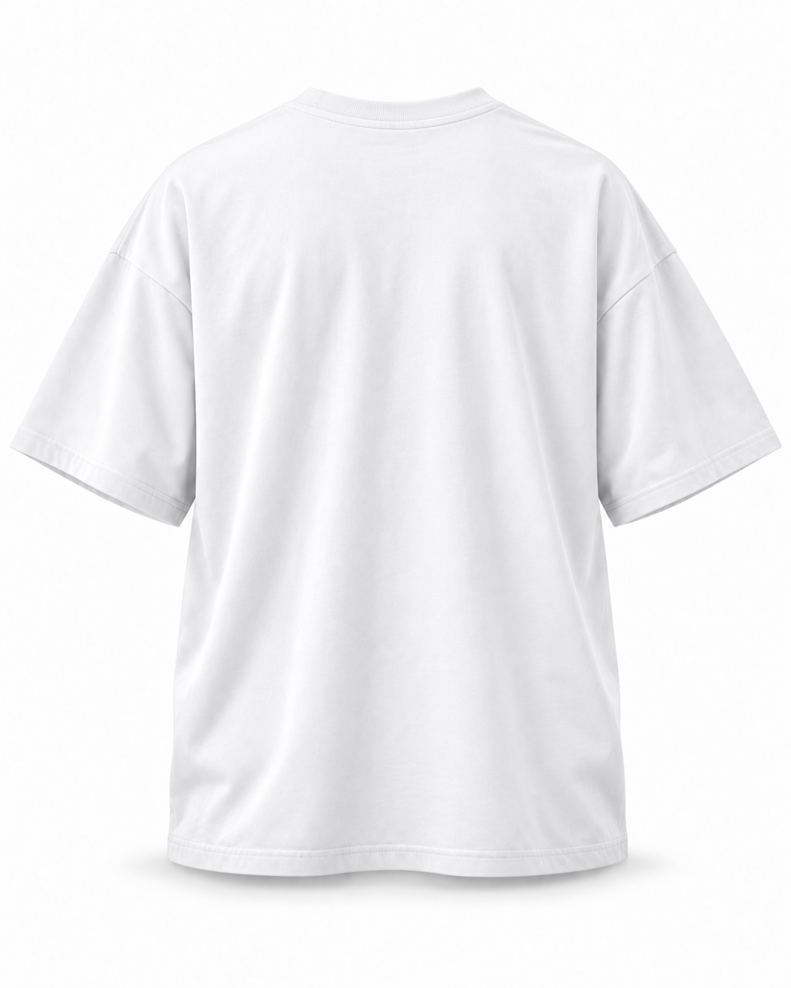 PLAIN OVERSIZED TEE — WHITE