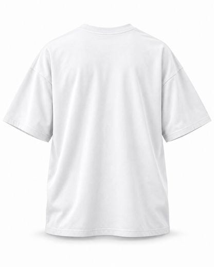 PLAIN OVERSIZED TEE — WHITE