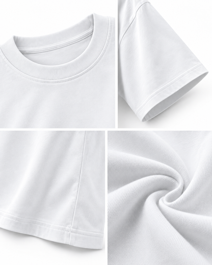 PLAIN OVERSIZED TEE — WHITE