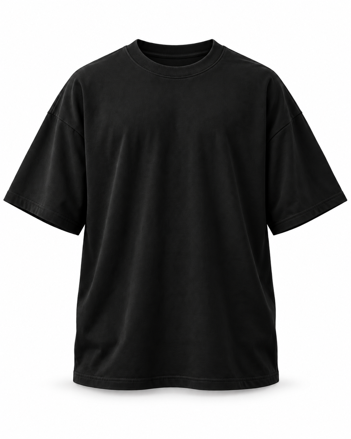 PLAIN OVERSIZED TEE — BLACK