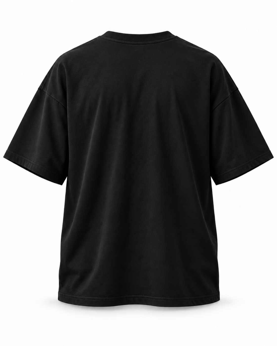 PLAIN OVERSIZED TEE — BLACK