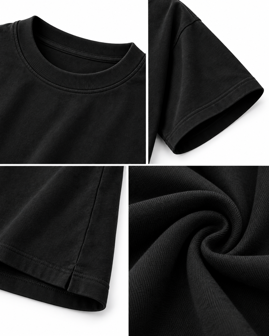 PLAIN OVERSIZED TEE — BLACK