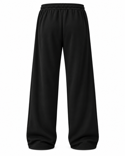 OFF-DUTY WIDE LEG TROUSER — MIDNIGHT BLACK