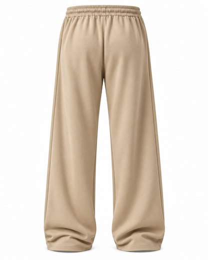OFF-DUTY WIDE LEG TROUSER — SAND DUNE