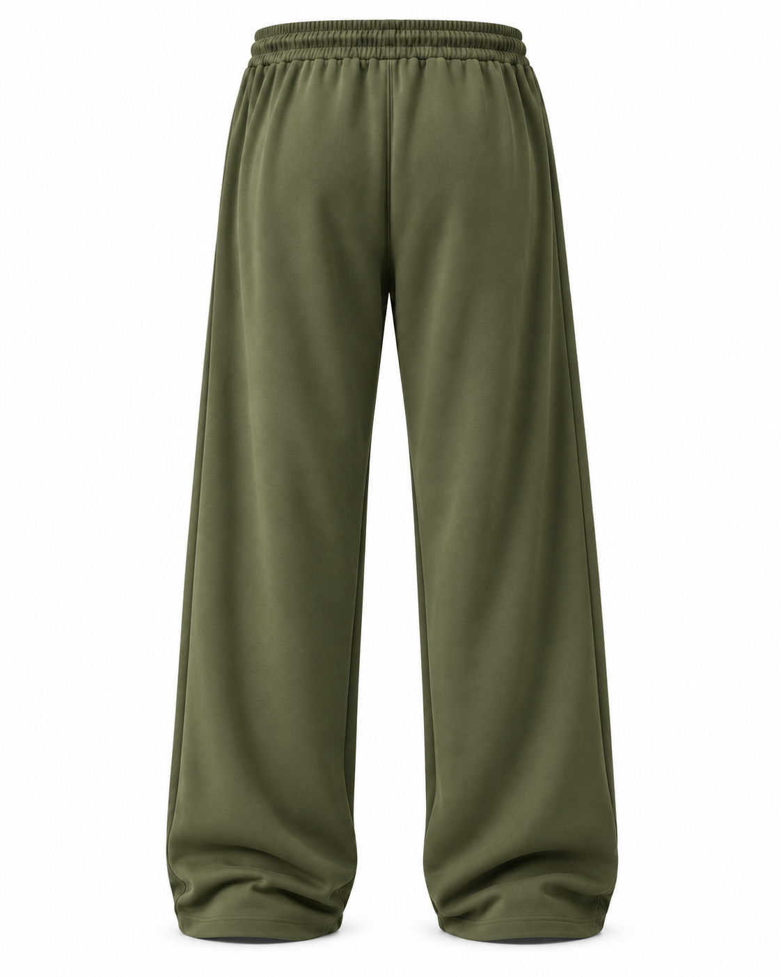 OFF-DUTY WIDE LEG TROUSER — OLIVE MOSS