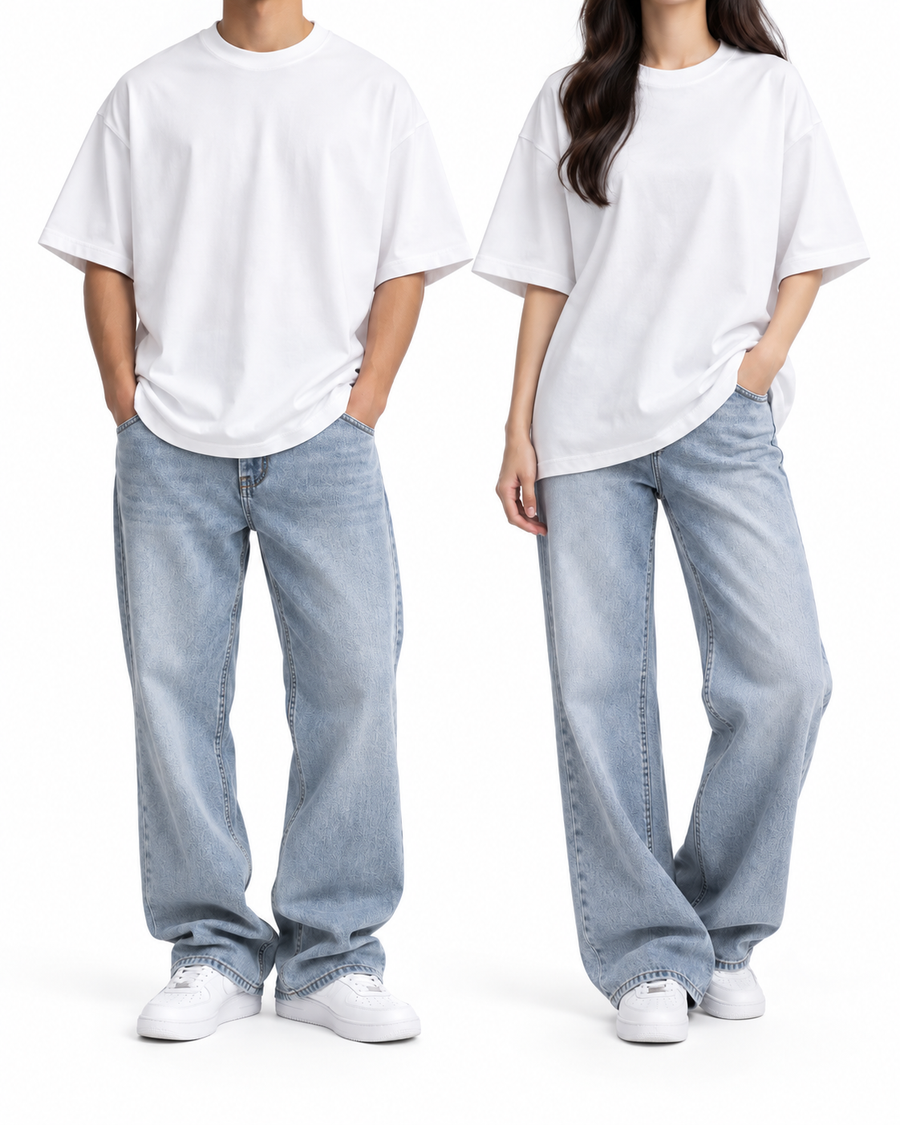 PLAIN OVERSIZED TEE — WHITE