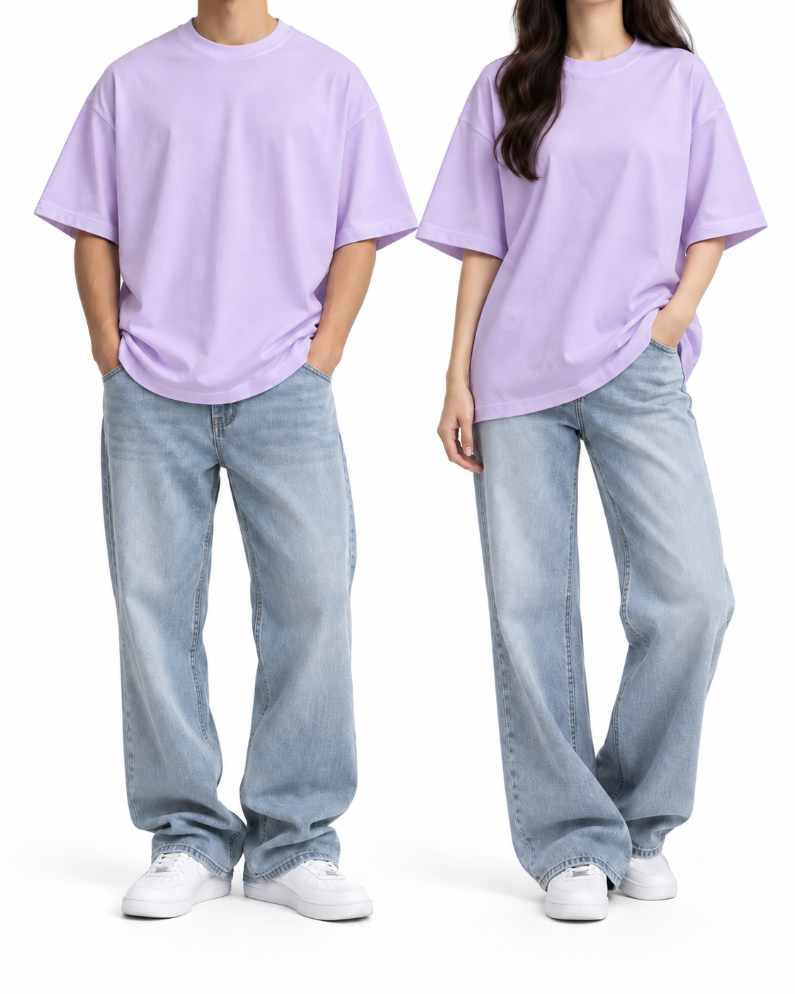 PLAIN OVERSIZED TEE — LILAC